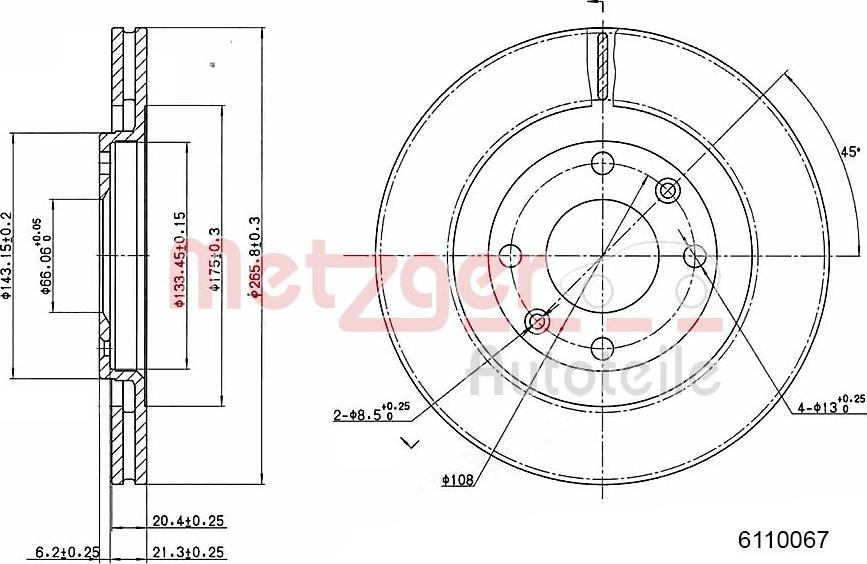 Metzger 6110067 - Discofreno autozon.pro