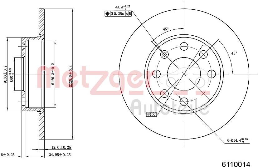 Metzger 6110014 - Discofreno autozon.pro