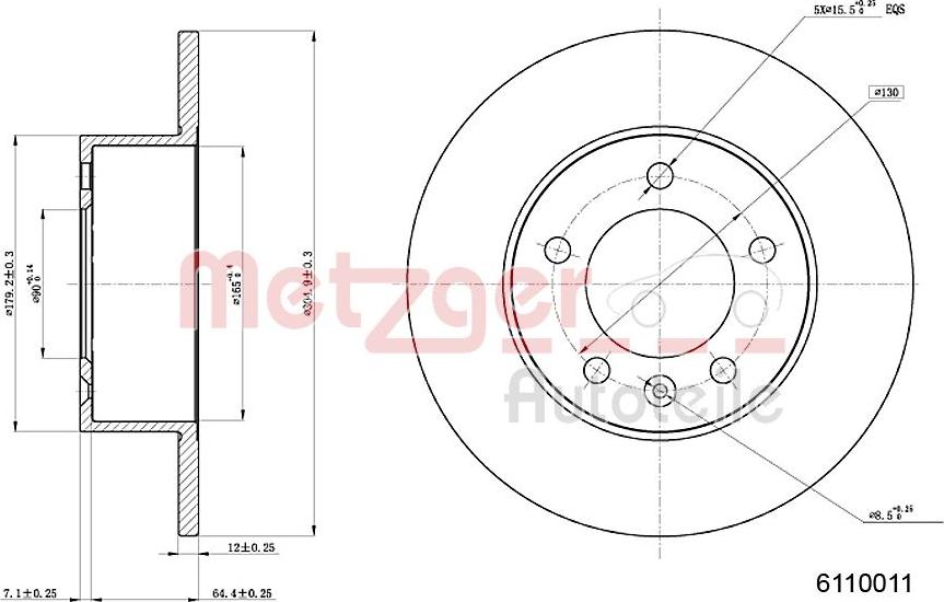 Metzger 6110011 - Discofreno autozon.pro