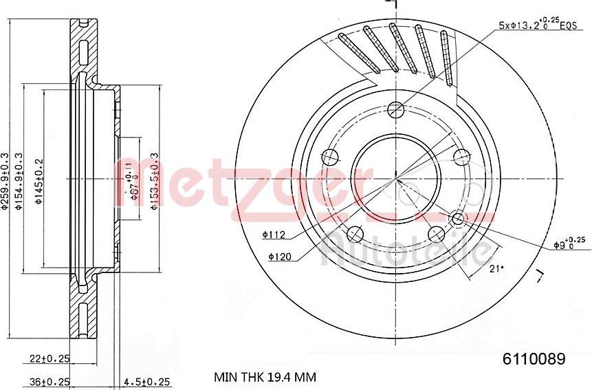 Metzger 6110089 - Discofreno autozon.pro