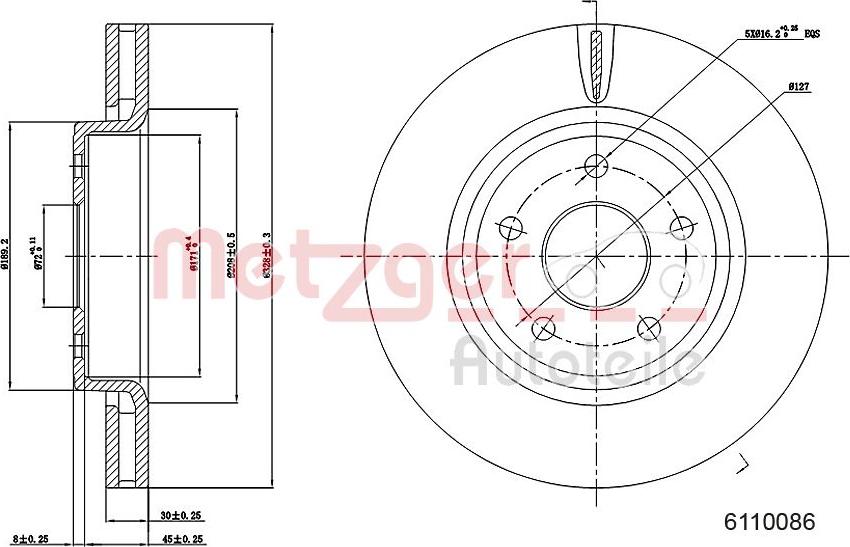 Metzger 6110086 - Discofreno autozon.pro