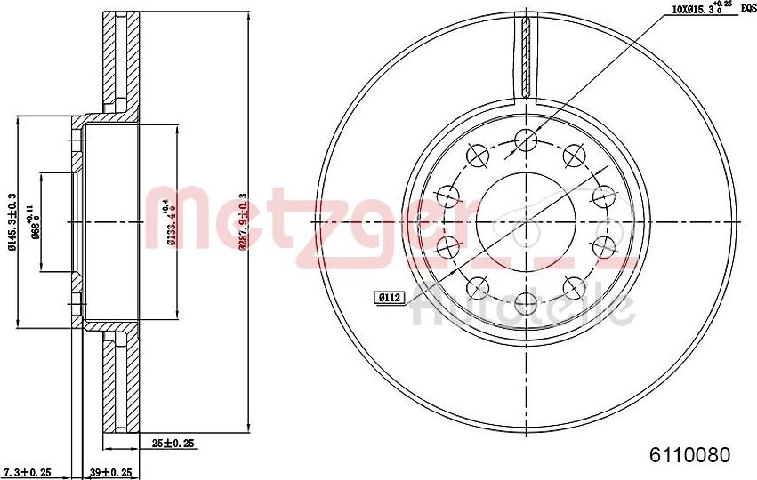 Metzger 6110080 - Discofreno autozon.pro