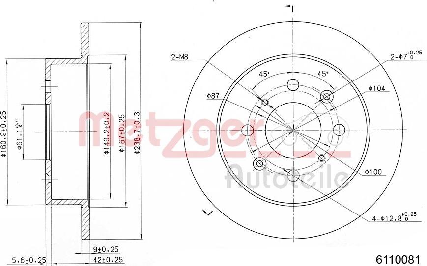 Metzger 6110081 - Discofreno autozon.pro