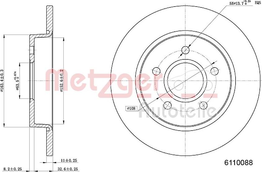 Metzger 6110088 - Discofreno autozon.pro