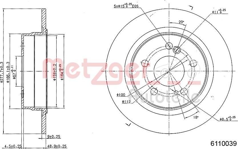 Metzger 6110039 - Discofreno autozon.pro