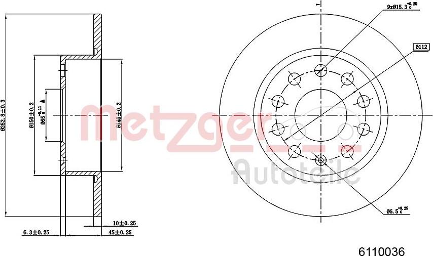 Metzger 6110036 - Discofreno autozon.pro