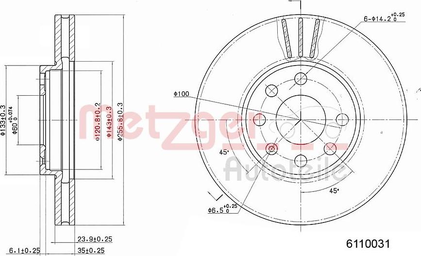 Metzger 6110031 - Discofreno autozon.pro