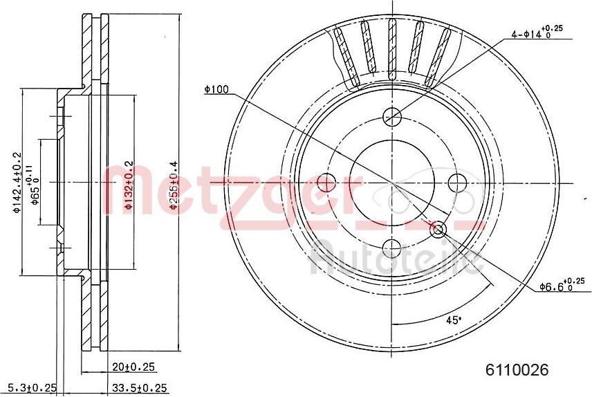 Metzger 6110026 - Discofreno autozon.pro