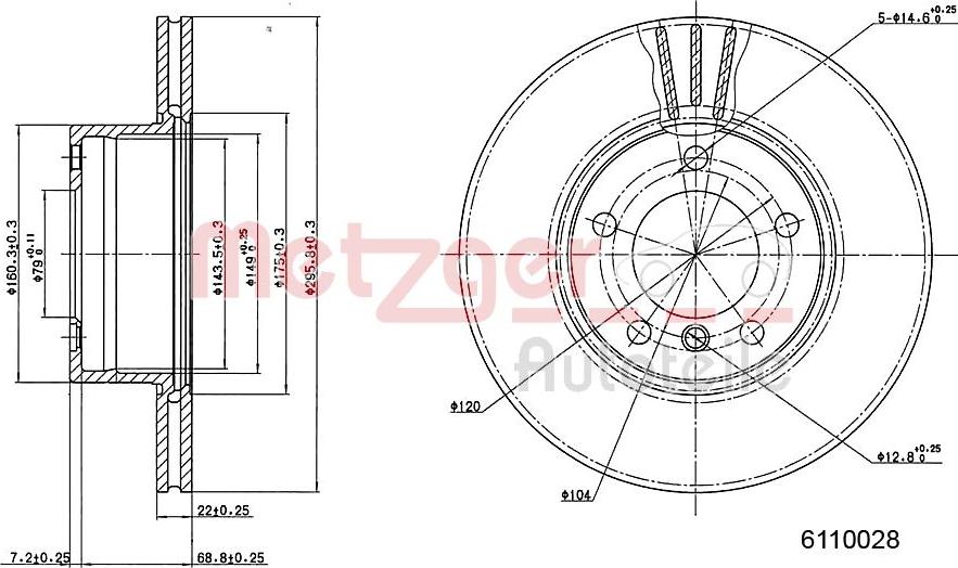 Metzger 6110028 - Discofreno autozon.pro