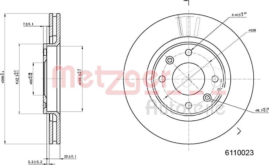 Metzger 6110023 - Discofreno autozon.pro