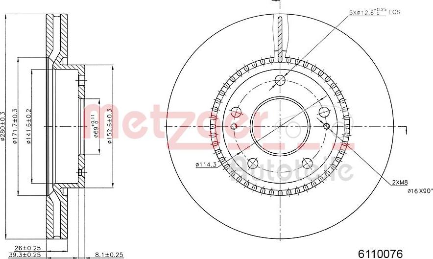 Metzger 6110076 - Discofreno autozon.pro