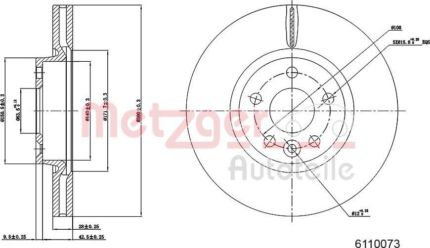 Metzger 6110073 - Discofreno autozon.pro