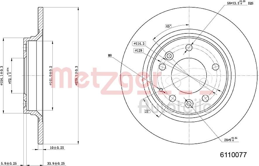 Metzger 6110077 - Discofreno autozon.pro