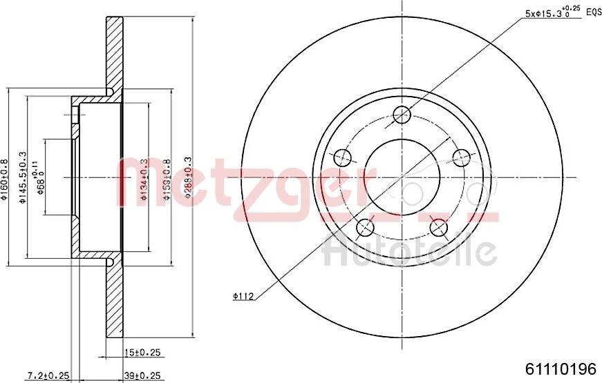 Metzger 6110196 - Discofreno autozon.pro