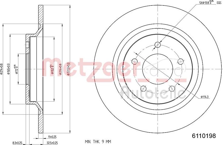 Metzger 6110198 - Discofreno autozon.pro