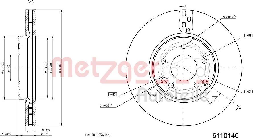 Metzger 6110140 - Discofreno autozon.pro