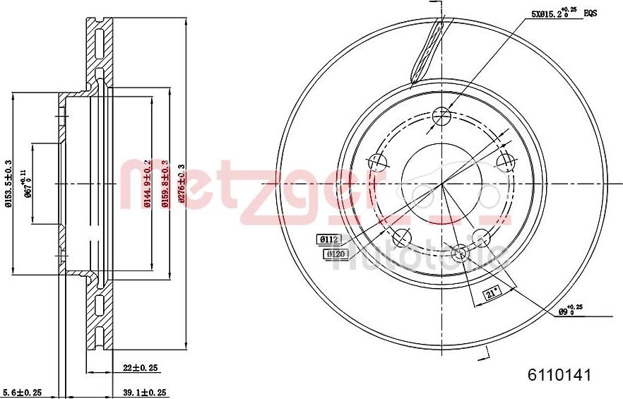 Metzger 6110141 - Discofreno autozon.pro