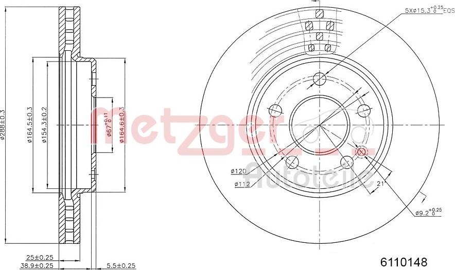 Metzger 6110148 - Discofreno autozon.pro