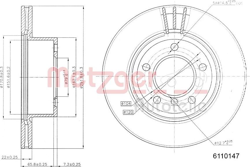 Metzger 6110147 - Discofreno autozon.pro