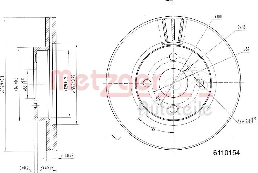 Metzger 6110154 - Discofreno autozon.pro