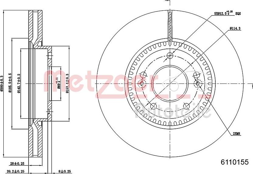 Metzger 6110155 - Discofreno autozon.pro