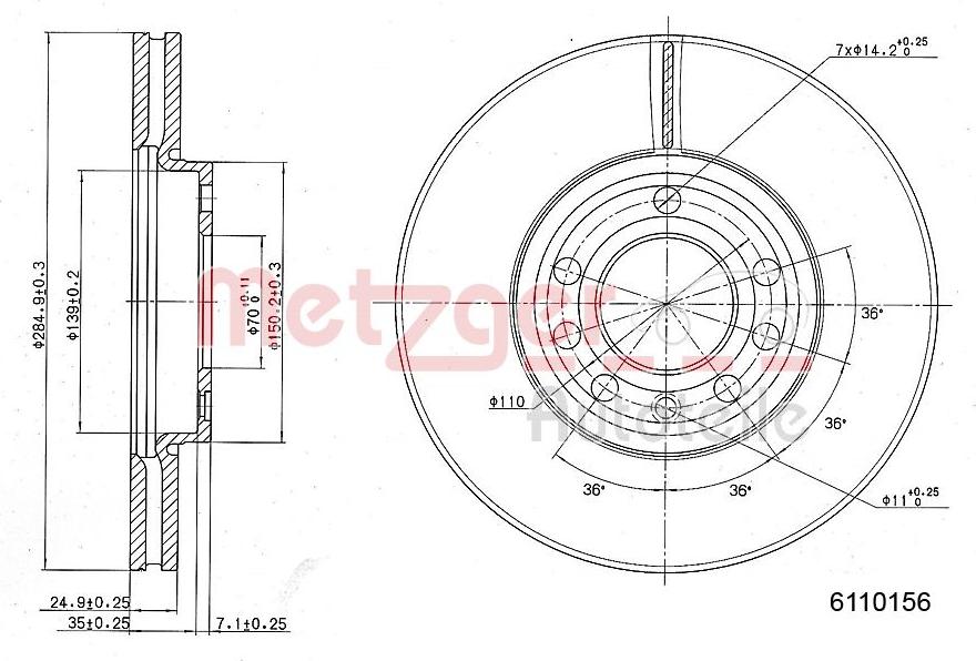 Metzger 6110156 - Discofreno autozon.pro