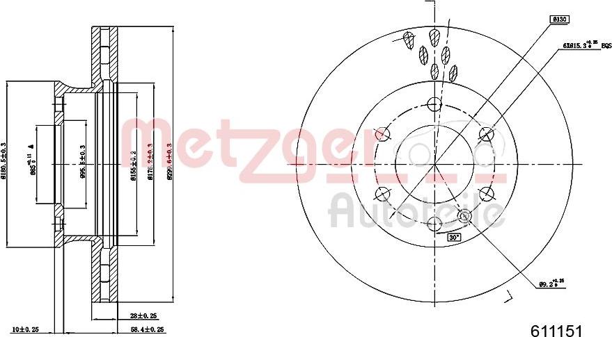 Metzger 6110151 - Discofreno autozon.pro