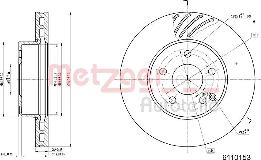 Metzger 6110153 - Discofreno autozon.pro