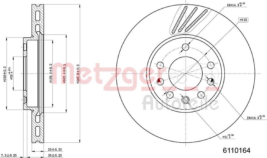 Metzger 6110164 - Discofreno autozon.pro