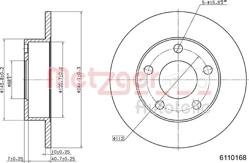 Metzger 6110168 - Discofreno autozon.pro