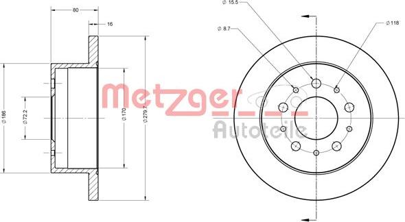 Metzger 6110163 - Discofreno autozon.pro