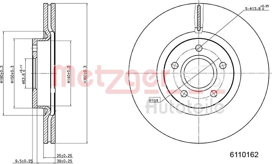 Metzger 6110162 - Discofreno autozon.pro