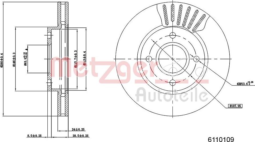 Metzger 6110109 - Discofreno autozon.pro