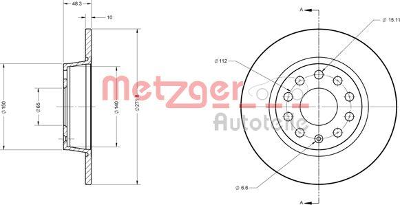 Metzger 6110108 - Discofreno autozon.pro