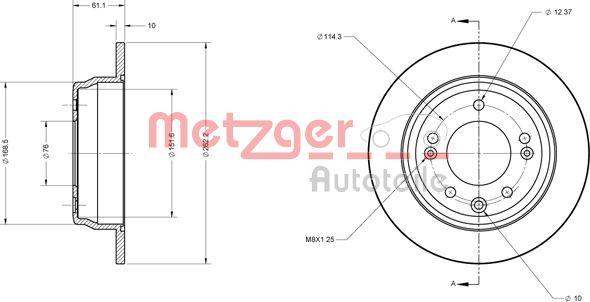 Metzger 6110107 - Discofreno autozon.pro