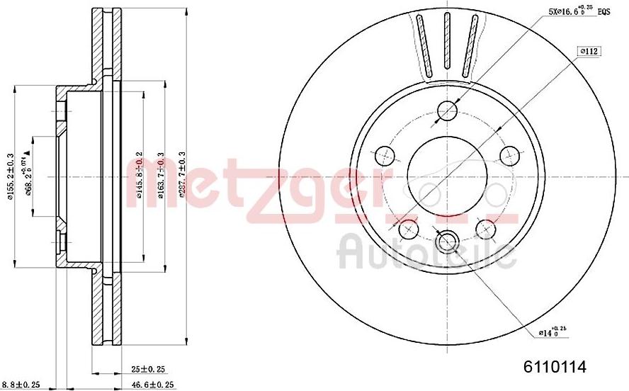 Metzger 6110114 - Discofreno autozon.pro