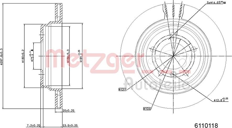 Metzger 6110118 - Discofreno autozon.pro