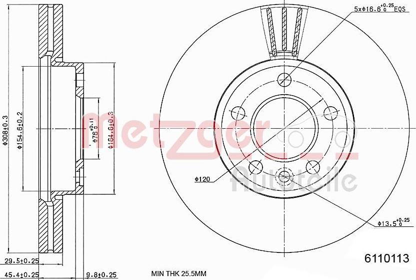 Metzger 6110113 - Discofreno autozon.pro