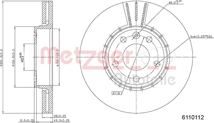 Metzger 6110112 - Discofreno autozon.pro