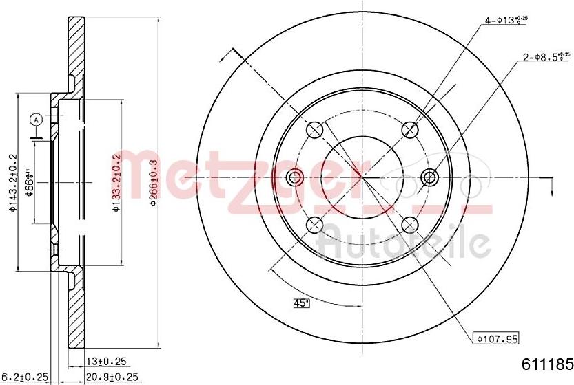 Metzger 6110185 - Discofreno autozon.pro