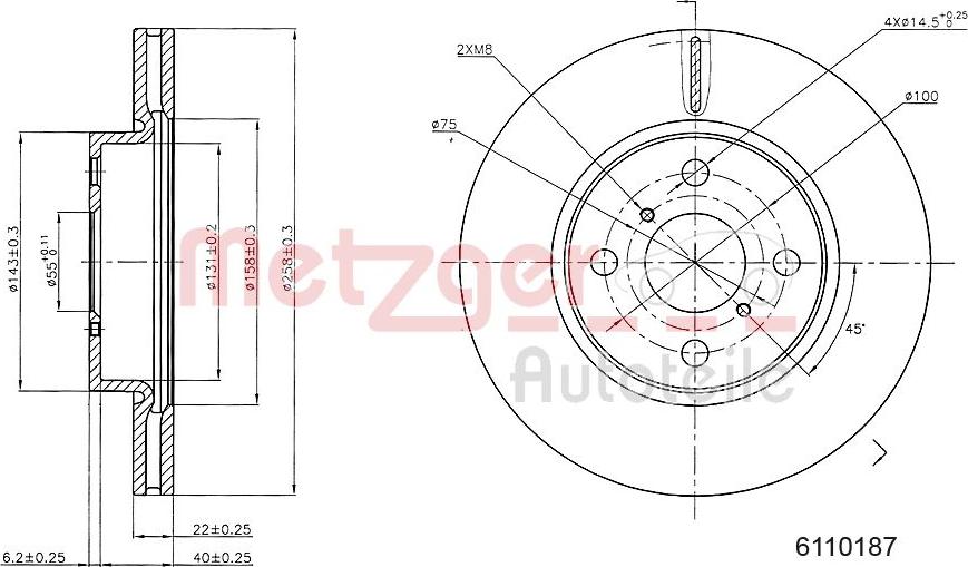 Metzger 6110187 - Discofreno autozon.pro