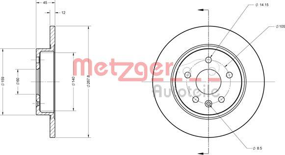 Metzger 6110130 - Discofreno autozon.pro