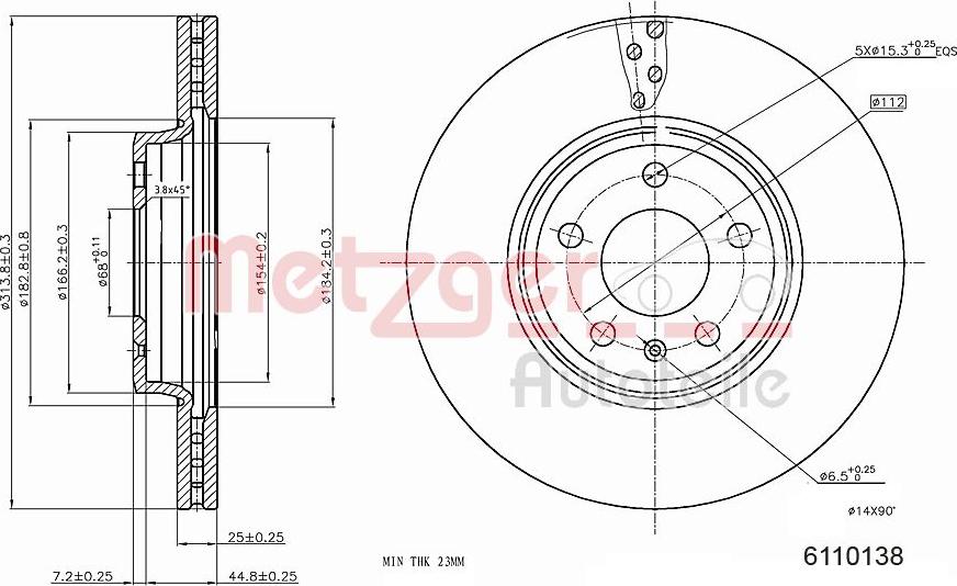 Metzger 6110138 - Discofreno autozon.pro