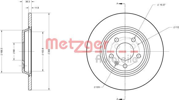 Metzger 6110125 - Discofreno autozon.pro