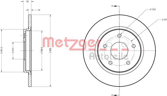 Metzger 6110120 - Discofreno autozon.pro