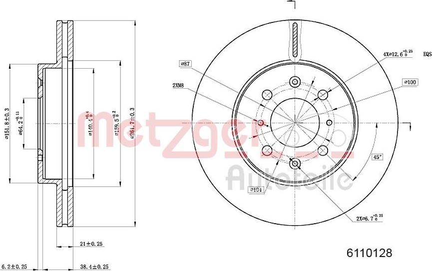 Metzger 6110128 - Discofreno autozon.pro