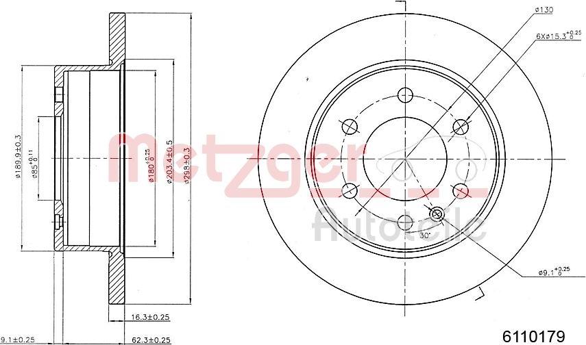 Metzger 6110179 - Discofreno autozon.pro