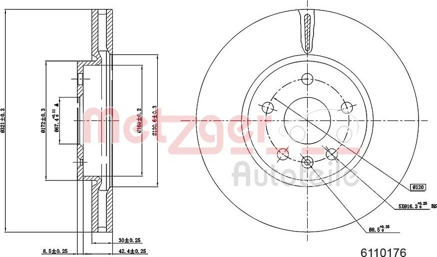 Metzger 6110176 - Discofreno autozon.pro