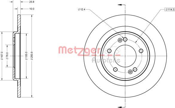 Metzger 6110846 - Discofreno autozon.pro