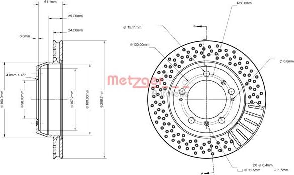 Metzger 6110841 - Discofreno autozon.pro